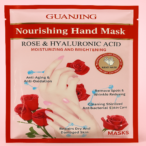 GUANJING Nourishing Hand Mask – Rose & Hyaluronic Acid