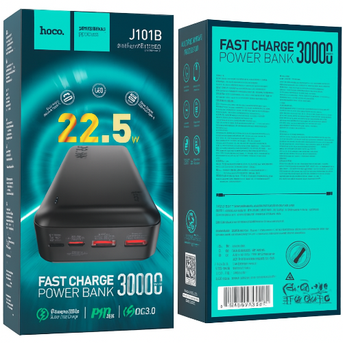 Hoco J101B Fast Charge Power Bank – 30,000mAh