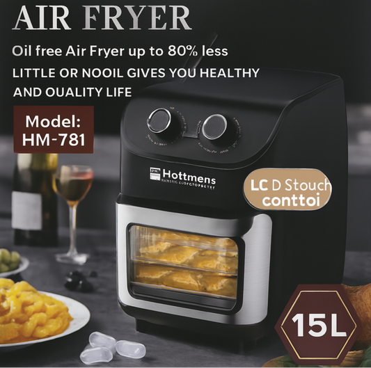 Air Fryer – 15L Powerhouse for Healthy, Oil-Free Cooking