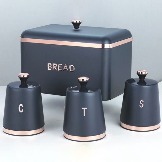 Elegant Cream & Rose Gold Kitchen Storage Set