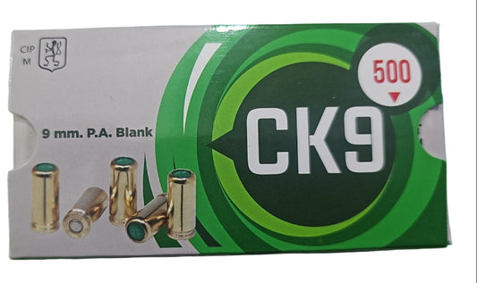 Blank Ammunition – 500 Rounds  CK9 9mm P.A.