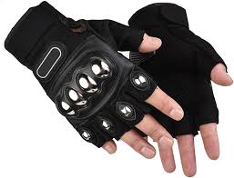 Steel Knuckles Half Gloves
